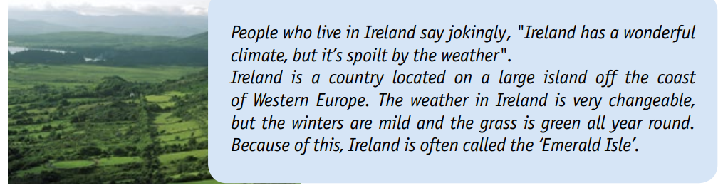 People who live in Ireland ..
